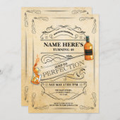 Alter bis Perfektion Whiskey jedes Alter Männer Vi Einladung (Vorne/Hinten)