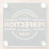 Alter bis Vollendung Geburtsjahr T - Shirt Glasuntersetzer (Rückseite)