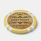 Alter bis Vollkommenheit Vintager Geburtstag Pokerchips (Einzeln)