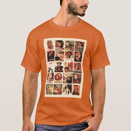 Alter Bollywood-Plakat T-Shirt (Vorderseite)