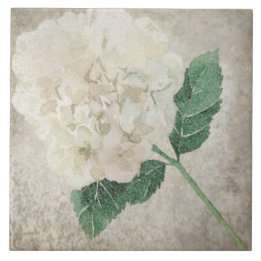Alter botanischer Tile - Aqua und Knochen V2 Fliese