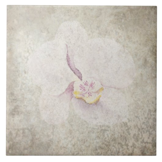 Alter botanischer Tile - Aqua und Knochen V5 Fliese (Vorderseite)