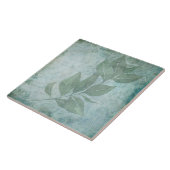 Alter botanischer Tile - Aqua und Knochen V6 Fliese (Seite)