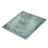 Alter botanischer Tile - Aqua und Knochen V8 Fliese (Seite)