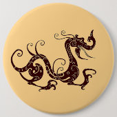 Alter brauner mystischer Drache Button (Vorderseite)