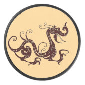Alter brauner mystischer Drache Eishockey Puck (Vorderseite)