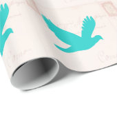 Alter Brief mit Bird-Silhouette Geschenkpapier (Rolleneckpunkt)