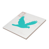 Alter Brief mit Vogel-Silhouette Fliese (Seite)