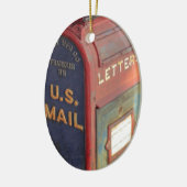 Alter Briefkasten Keramik Ornament (Links)