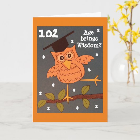 Alter bringt Weisheitskarte Karte (Gelbe Blume)