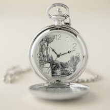 Alter Brunnen im Park mit Skulpturenjunge