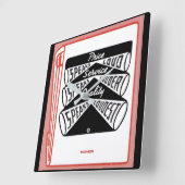 alter Buchcover Price Speaks Loud Quadratische Wanduhr (Winkel)