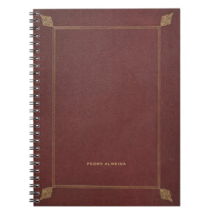 Alter Bucheinband-Vintager Art-Name altmodisch Notizblock