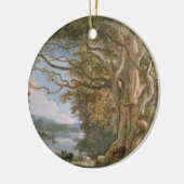Alter Buchen-Baum Keramik Ornament (Links)
