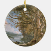 Alter Buchen-Baum Keramik Ornament (Hinten)