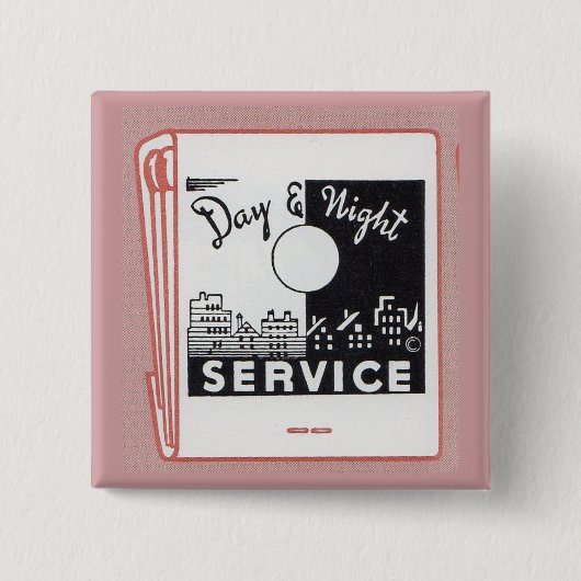 alter Buchumschlag Tag & Nacht Service Button (Vorderseite)