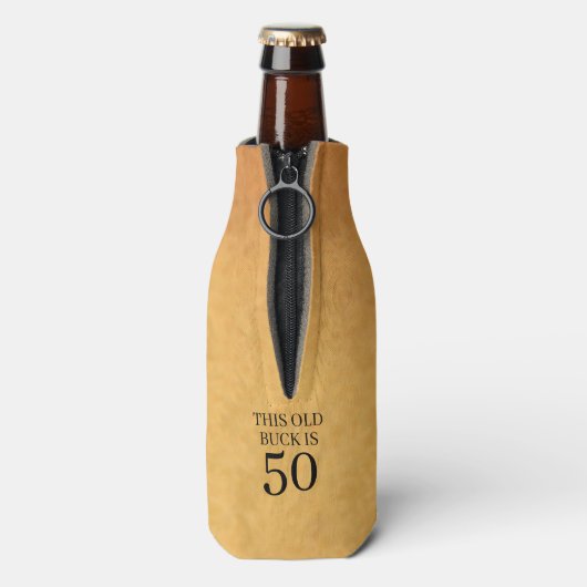Alter Buck 50. Geburtstag Flaschenkühler (Flasche Rückseite)