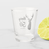 Alter Buck 50. Geburtstag kann Glass kühlen Schnapsglas (Rückseite)