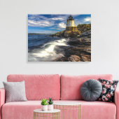 alter Burg Leuchtturm in Newport Rhode Insel Leinwanddruck (Insitu (Wohnzimmer))