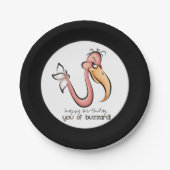 Alter Bussard-Geburtstagspapier-Teller Pappteller (Vorderseite)