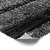 Alter Camper in Schwarz/Weiß Poster (Ecke)