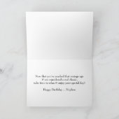 Alter Chevy Geburtstag im Blau für irgendeinen Karte (Innenseite)