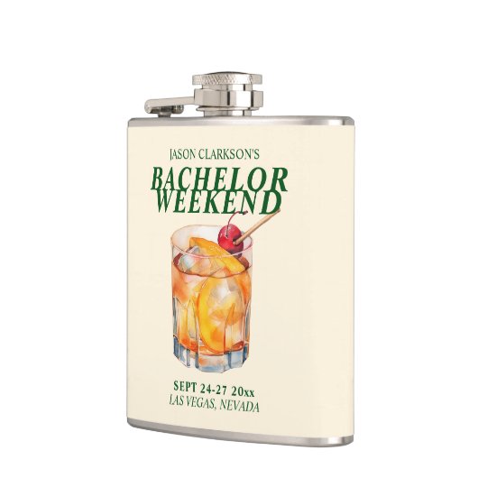 Alter Cocktail Bachelor Weekend Flachmann (Links)