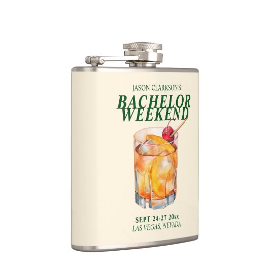 Alter Cocktail Bachelor Weekend Flachmann (Rechts)