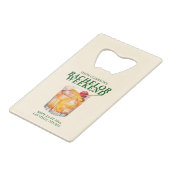 Alter Cocktail Bachelor Weekend Geldbeutel Flaschenöffner (Vorderseite Schrägansicht)