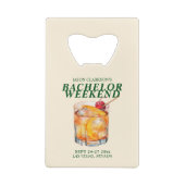 Alter Cocktail Bachelor Weekend Geldbeutel Flaschenöffner (Rückseite)
