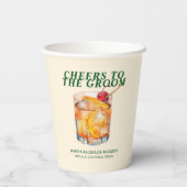Alter Cocktail Bachelor Weekend Pappbecher (Rückseite)