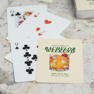 Alter Cocktail Bachelor Weekend Spielkarten