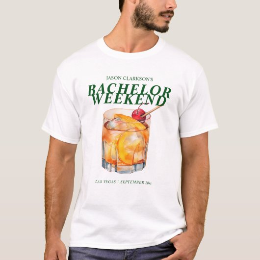Alter Cocktail Bachelor Weekend T-Shirt (Vorderseite)