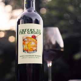 Alter Cocktail Bachelor Weekend Weinetikett