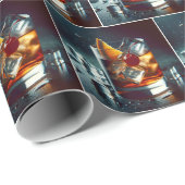 Alter Cocktail Geschenkpapier (Rolleneckpunkt)