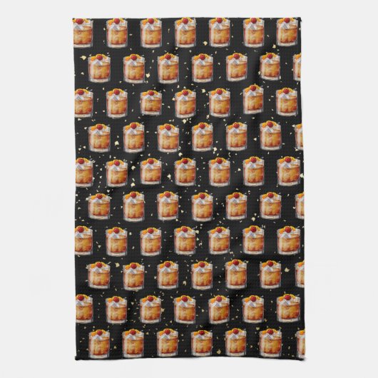 Alter Cocktail Geschirrtuch (Vertikal)