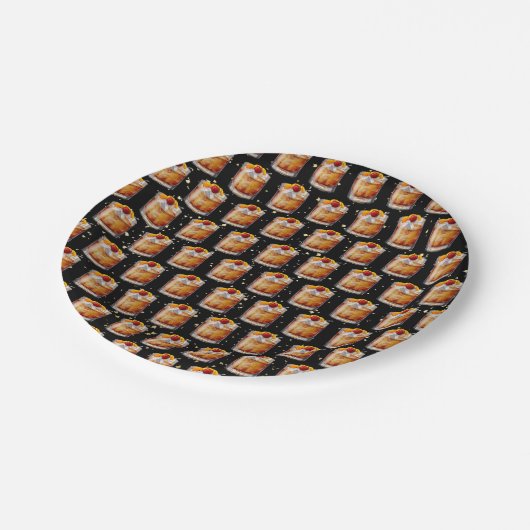 Alter Cocktail Pappteller (Schrägansicht)