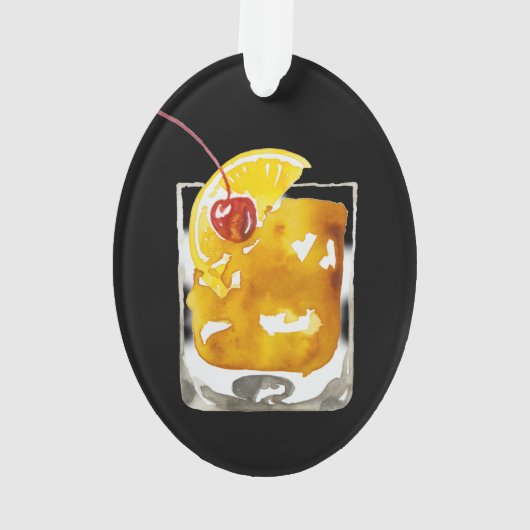 Alter Cocktail Personalisiert Ornament (Rückseite)