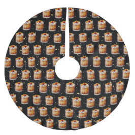 Alter Cocktail Polyester Weihnachtsbaumdecke