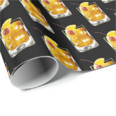 Alter Cocktail/Schwarz Geschenkpapier (Rolleneckpunkt)