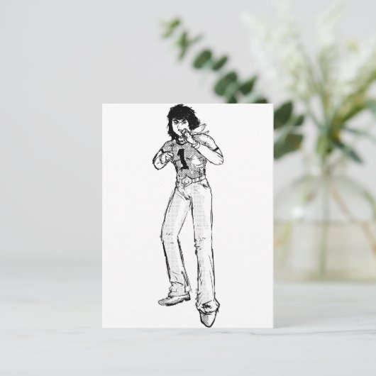 Alter Comic Postkarte (Stehend Vorderseite)