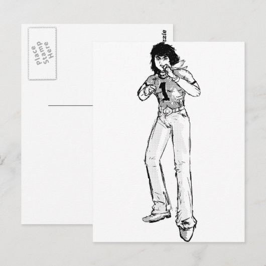 Alter Comic Postkarte (Vorne/Hinten)