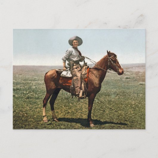 Alter Cowboy - etwa 1904 Postkarte (Vorderseite)