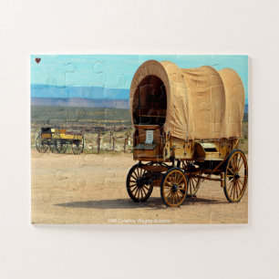 Alter Cowboy-Wagen Puzzle