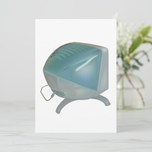 Alter CRT-Monitor Einladung (Stehend Vorderseite)