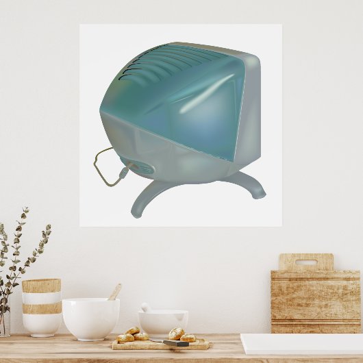 Alter CRT-Monitor Poster (Küche)