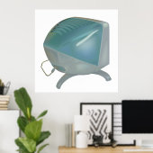 Alter CRT-Monitor Poster (Heimbüro)