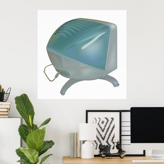Alter CRT-Monitor Poster (Heimbüro)