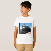 Alter Dampf-Zug einer eines netten Foto-Trieb T-Shirt (Vorne ganz)