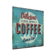 Alter Delicious Frischer Kaffee Antique Replik